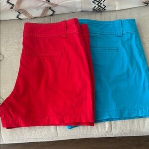 New York & Company. ♦️Bundle of two♦️
Red and Blue Bermuda Shorts NWOT